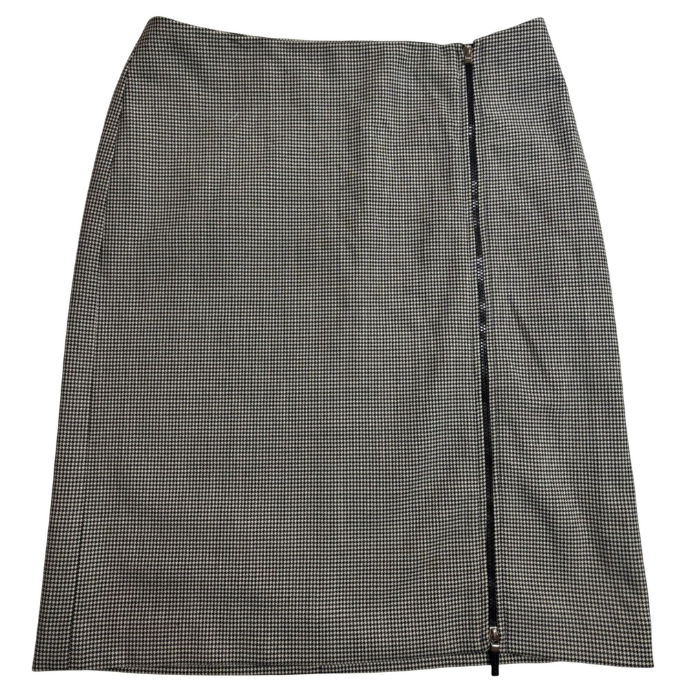Ralph Lauren Pencil Skirt Women's Black White Excellent Houndstooth Zipper Sz 4